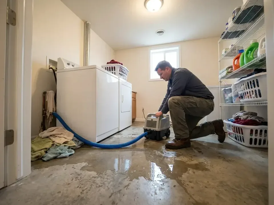laundry-room-pipe-burst-remova-008 laundry-room-pipe-burst-remova-008 — project overview, Water Damage Restoration & Carpet Care in United States